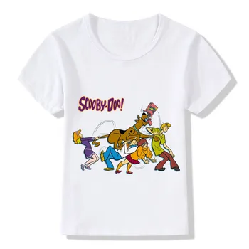 Deti Móda Cartoon Scooby Doo Mystery Stroj Dizajn Funny T-Shirt Deti Ležérne Oblečenie Chlapci Dievčatá Letné Topy Tees,ooo5085