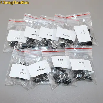 ChengHaoRan 9 modelov, každý 10pcs 6x6mm Panel PCB Momentálne Hmatové Takt Mini Tlačidlo Prepínač DIP Strane 2pin 6x6x4.3/5/6/7/8 MM
