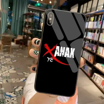 HPCHCJHM XANAX Black Soft Shell Telefón Prípade Capa Tvrdeného Skla Pre iPhone 11 Pro XR XS MAX 8 X 7 6 6 Plus SE 2020 prípade