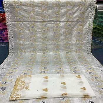 2019 Nový príchod afriky bazin riche textílie s korálkami kábel čipky textílie guinea brocade, textílie na svadby 14L061406