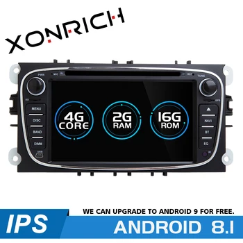 Xonrich Auto, Multimediálny Prehrávač, Android, 8.1 GPS 2 Din AutoRadio Pre Ford Focus 2 Mondeo 4 S-Max, C-Max, Galaxy, Kuga, Transit Connect