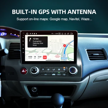 ISUDAR V57S Android autorádia Pre Honda Civic 2006-2012 Multimediálny Prehrávač, GPS Auto Stereo 4G Č. 2 Din Systém, Hlasové Ovládanie DVR