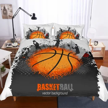 3D tlač Basketbal posteľná bielizeň nastaviť farbenie atrament basketbal deti darček, Perinu nastaviť bytového Textilu