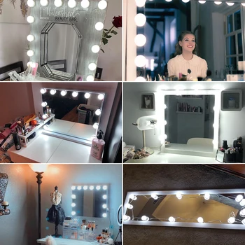 CanLing Led make-up Zrkadlo Svetlo Led Toaletný Stolík Zrkadlo Led Nástenné Svietidlo USB Hollywood Márnosť Lampa Dekorácie Svetla 2 6 10 14Bulb