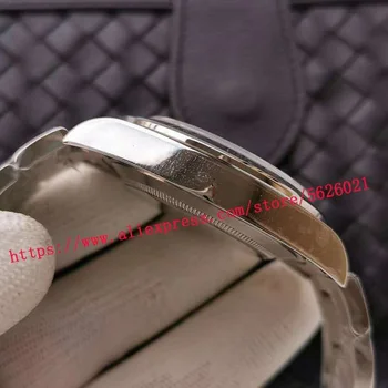 Biele pánske GMT Hodinky 42mm Meteorit Dial Sapphire Crystal Nehrdzavejúcej Ocele Svetelný Mužov Automatické Mechanické náramkové hodinky
