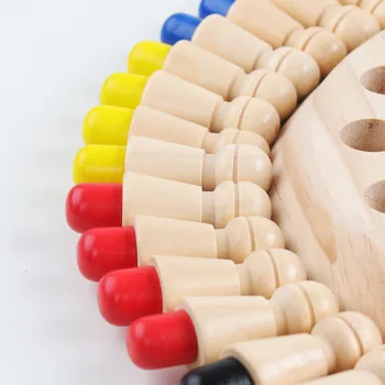 Drevené montáž a montáž detských hračiek model pamäťové cvičenia, vzdelávacie hračky pamäť šach