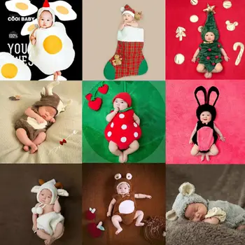 Novorodenca fotografie rekvizity Karikatúra tému oblečenie Baby boy girl foto oblečenie detí studio príslušenstvo dieťa kostým oblečenie