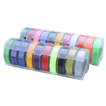 Mini 3D Razba Tlačiareň s 5 ks PVC nálepky Pásky urob si sám Strane Label Maker Príručka Pásky Príručka Stroji Písmom Stroj