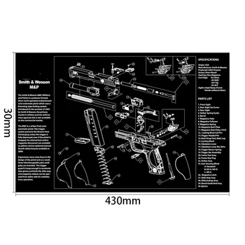 P226 P229 XD 1911 Zbraň Glock Čistenie Gumené Rohože 17