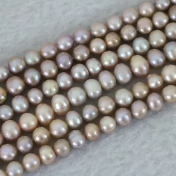 Kľúčové tlačidlá krásne prírodné sladkovodné umelo pestované perly voľné korálky nearround 7-8mm hot predaj kvalitné šperky čo 15inch B1368