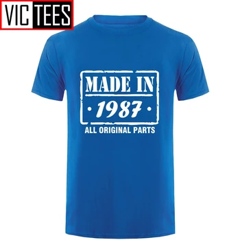 Muži mali V roku 1987 Mens Funny T SHIRT mens oblečenie 31rd Narodeniny T Tričko