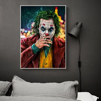 Film Star Joker Olej, Plátno, Maľovanie Komické Joker Plagáty a Tlačí na Steny Interiéru Maľovanie obrazov na Stenu pre Obývacej Miestnosti Dekorácie