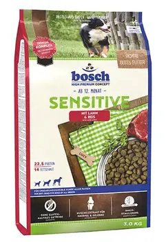 Bosch citlivé s jahňacím a Ryžou suché krmivo 3 kg