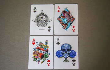 Cyklistický Klub Tetovanie V2 Hracie Karty USPCC Tetovanie Palube Poker Veľkosť Magické Kartové Hry Magické Triky, Rekvizity pre Kúzelník