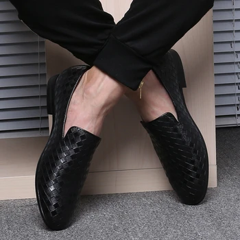 Muži Topánky Značky Vrkoč Kožené Bežné Jazdy Oxfords Obuv Muži Mokasíny Moccasins talianske Topánky pre Mužov Byty