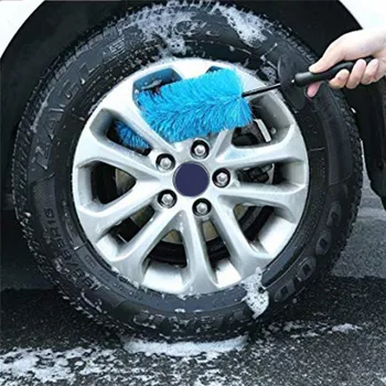 Umývanie Áut Nástroje Auta Pneumatiky Kefa Auto Rim Čistiaca Kefa Koleso Automobilu Kefa Modrá