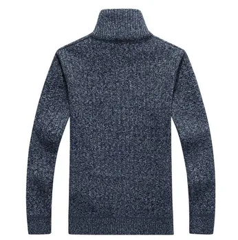 2020 Nové pánske jednofarebné Sweatercoat Muž Jeseň Zima Hrubý Sveter kabát vrchné oblečenie Slim Fit Vlna Fleece, Svetre Bundu 3XL