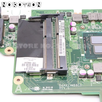 NOKOTION 637583-001 DAAX1JMB8C0 základná DOSKA Pre HP Pavilion G62 G42 Notebook Doske I3-370M CPU UMA DDR3