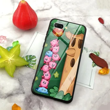 Farebné Kirby hromadný Útok Tvrdeného Skla Telefón puzdro na Huawei Honor 10 Lite Kryt 9 7A Y6 Y9 P10 P20 Pro P Smart Mate 20 Shell