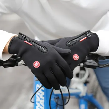 Zimné Pánske Ženy, Jazda Na Bicykli Anti-Slip Motocykel Vetru Cyklistické Rukavice Anti-Shock Plný Prst Horské Cyklistické Rukavice