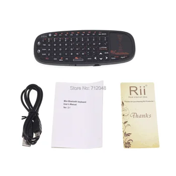 Pôvodné Rii i10BT Mini Bezdrôtová Klávesnica s Touchpadom Myš pre Android TV Box/Mini PC/Laptop/Tabliet