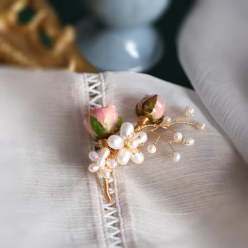 SINZRY elegantné ručne sladkovodné perly zachované skutočné ruže kvet sweety vyhovovali brošne pin lady módne šperky