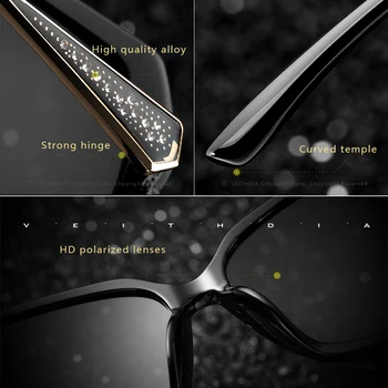 VEITHDIA Žien Sunglasse Polarizované Gradient UV400 Objektív Luxusné Dámske Slnečné Okuliare Okuliare Pre Ženy Oculos de sol 3160