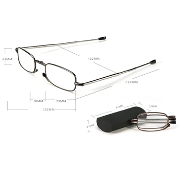 Skladacie Prenosné Ultralight Okuliare na Čítanie Muži Ženy Tenký Mini 1.5 2.0 2.5 3.0 Presbyopia Reader Ďalekozrakosť Okuliare s puzdrom