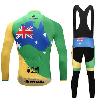 Austrália 2021 Zimná Fleece Pro Cyklistika Dres Nastaviť Mountian Cyklistické Oblečenie Nosiť Ropa Ciclismo Pretekársky Bicykel, Odev Nastaviť, Jazda Na Bicykli