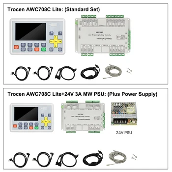 Trocen Anywells AWC708C LITE Co2 Laser Regulátor Systém na Laserové Gravírovanie a Rezanie Stroj Nahradiť AWC608