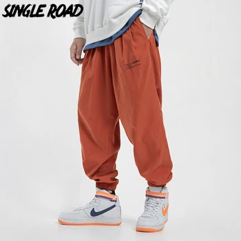 SingleRoad Mens Hárem Neforemné Nohavice Joggers Mužov 2021 Letných Orange Hip Hop Japonský Streetwear Nohavice, Tepláky Joggers Mužov