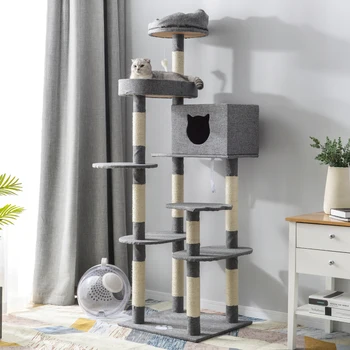 186cm Mačka Scratcher Veľké Cat Kitten Tree Tower domáce Zvieratá Hrať Dom Lezenie Činnosti Centier Poškriabaniu Príspevok