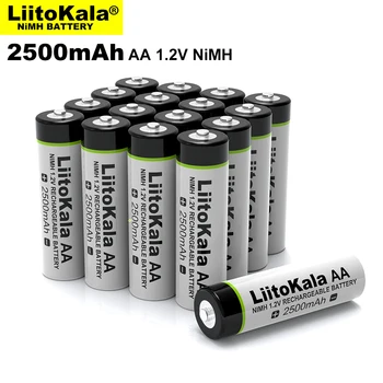 4-20PCS Liitokala 1.2 V, AA 2500mAh Ni-MH 2.5 Nabíjateľné batérie aa pre Teploty zbraň diaľkové ovládanie myši hračka na batérie