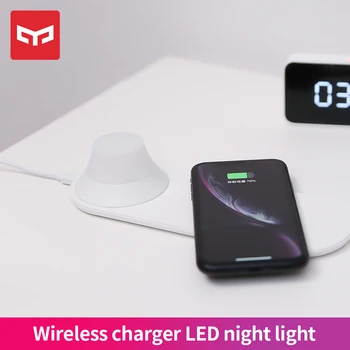 Yeelight Bezdrôtovú Nabíjačku LED Nočné Svetlo Magnetická Príťažlivosť Rýchle Nabíjanie Pre iphone Samsung Huawei Xiao mihome app