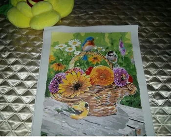 GATYZTORY Maľovanie Podľa Čísel Pre Dospelých, Deti DIY HandPainted olejomaľba Vtáky A Kvety Obraz Maľovať Domáce Dekorácie