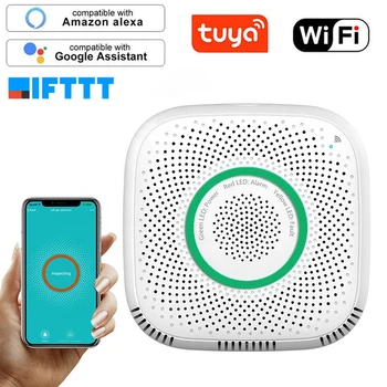Únik plynu Senzor Wifi Plyn Alarm Senzor Úniku Smart Home Security Detektor Práce s Tuya APP