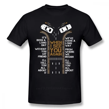 Novinka Opäť uvidíme Rýchlo A Zbesilo Paul Walker T Shirt Mužov Jedinečný Dizajn Fashion T-shirt Chlapci Punk Dizajnér Streetwear