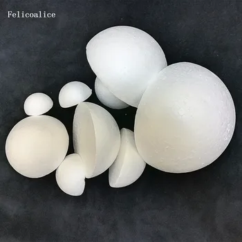 4pcs Biela Modelovanie Pol Polystyrénu Styrofoam Pena Loptu Sféry Pre Nové DIY Remesiel Dodávky 18 cm 7.08 palec