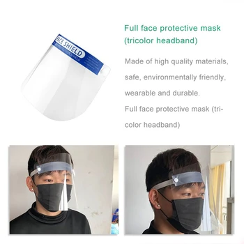 Dospelých Transparentné Ochranné Masky Film Anti-fog Maska List Ochrany Životného prostredia Izolácie Ochranné Masky na Tvár Obrazovke