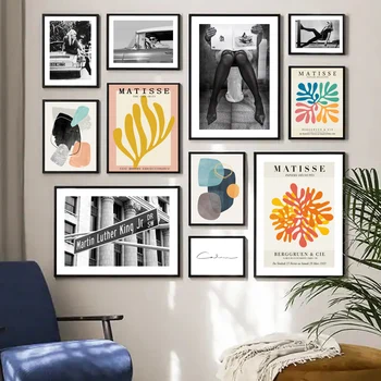 Matisse Abstraktný Film Star Žena Čítanie Wall Art Plátno Na Maľovanie Nordic Plagáty A Potlačou Obrazov Na Stenu Pre Obývacia Izba Dekor