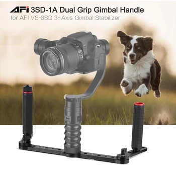 AFI 3SD-1A Dual Grip Gimbal Rukoväť s joystickom Hliníkovej Zliatiny Materiálu pre AFI VS-3SD 3-Os Gimbal Stabilizátor