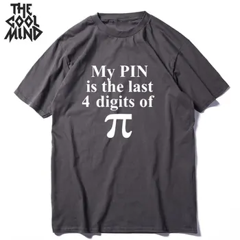 COOLMIND bavlna pai matematika tlač mužov tričko bežné shortl rukáv zábavné mužov tričko cool o-krku matematika t-shirt mens t-shirts