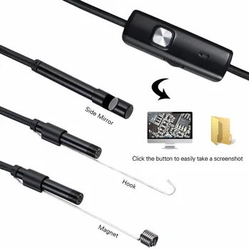 5mm 1/2m Flexibilné Schlange Inspektion Kamera Wasserdicht Video Endoscop für Smartphone, USB, Windows PC endoskop Fotoaparát