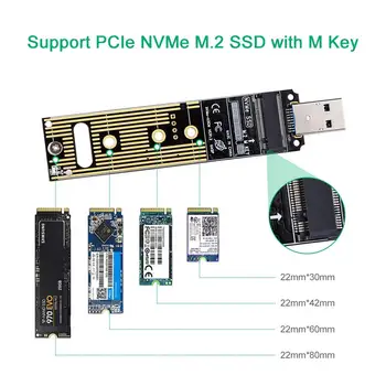Onvian M. 2 NVME USB 3.1 Adaptér M-Key M. 2 NGFF NVME na USB Karte Vysoký Výkon 10 gb / S USB 3.1 Gen 2 Most Čip SSD