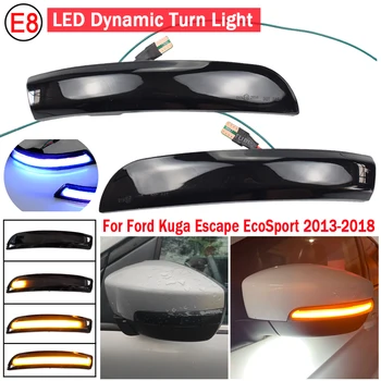 Pre Ford Kuga Uniknúť EcoSport 13-18 Zameranie 3 MK3 SE ST RS Dynamické Zase Signálne Svetlo LED, Bočné Zrkadlo Indikátor Sekvenčného