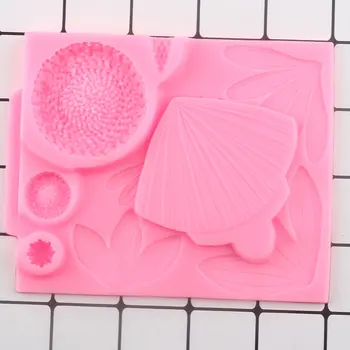 Slnečnica Daisy Silikónové Formy DIY Strany Fondant Cake Zdobenie Nástroje Sugarcraft Čokoláda Gumpaste Formy Hliny Candy Formy