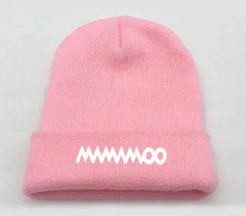 Mamamoo logo tlač zimné čiapky pre ženy, mužov unisex klobúk kpop módne čiapočku