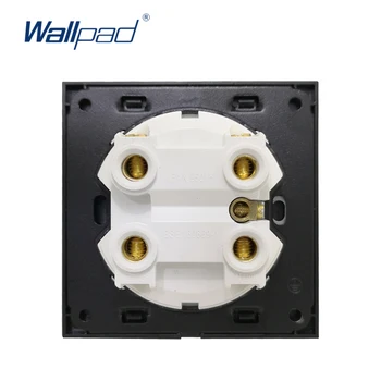 Wallpad L6 45A Sporák AC DP Prepínač Biele Tvrdené Sklo Krištáľ Panel Single Frame UK BS Štandard Pre klimatizáciu