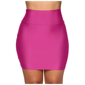 Ženy Sexy Ceruzka Mini Sukne 2020 Letné Dámske Vysoko Elastický Pás Pevne Slim Bodycon Sukne Klubu Nosiť Pevné Krátke Mini Sukne