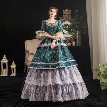 Viktoriánskej Rokoka Stredoveké Cosplay Lolita Šaty Jeden Kus Šaty Gothic Lolita Classic/Tradičné Lolita Vintage šaty loptu